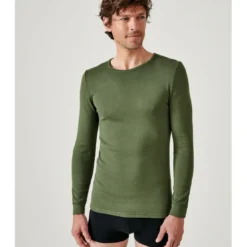 DamartTee Shirt Manches Longues Kaki Thermolactyl