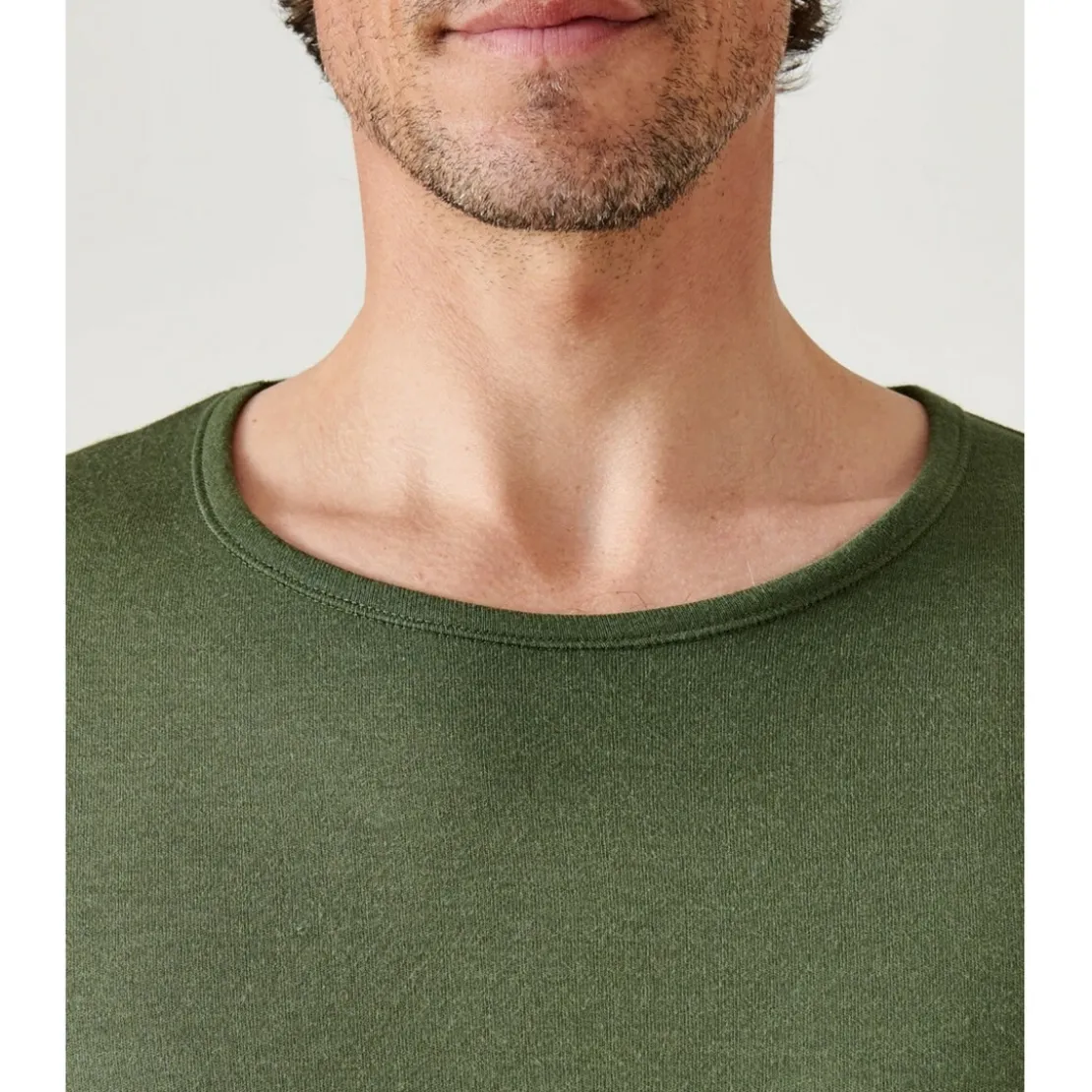 DamartTee Shirt Manches Longues Kaki Thermolactyl