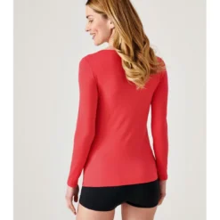 DamartTee-shirt Manches Longues Fraise Thermolactyl rouge