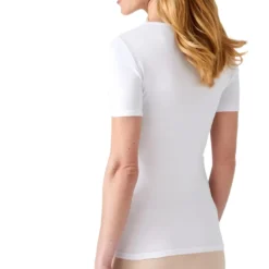 DamartT-shirt manches courtes - Blanc en coton