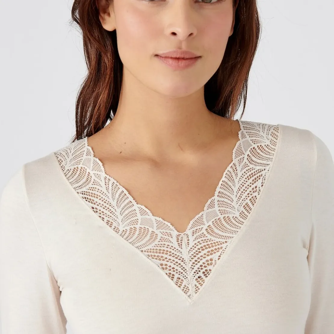 DamartT-shirt Manches Longues - Sable