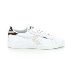 DiadoraBaskets Femme GAME L L ZIGZAG Blanc/Pêche en cuir