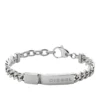 Diesel BijouxBracelet Diesel Stacked DX0966040 - Bracelet Gourmette Chromée Diesel Bijoux
