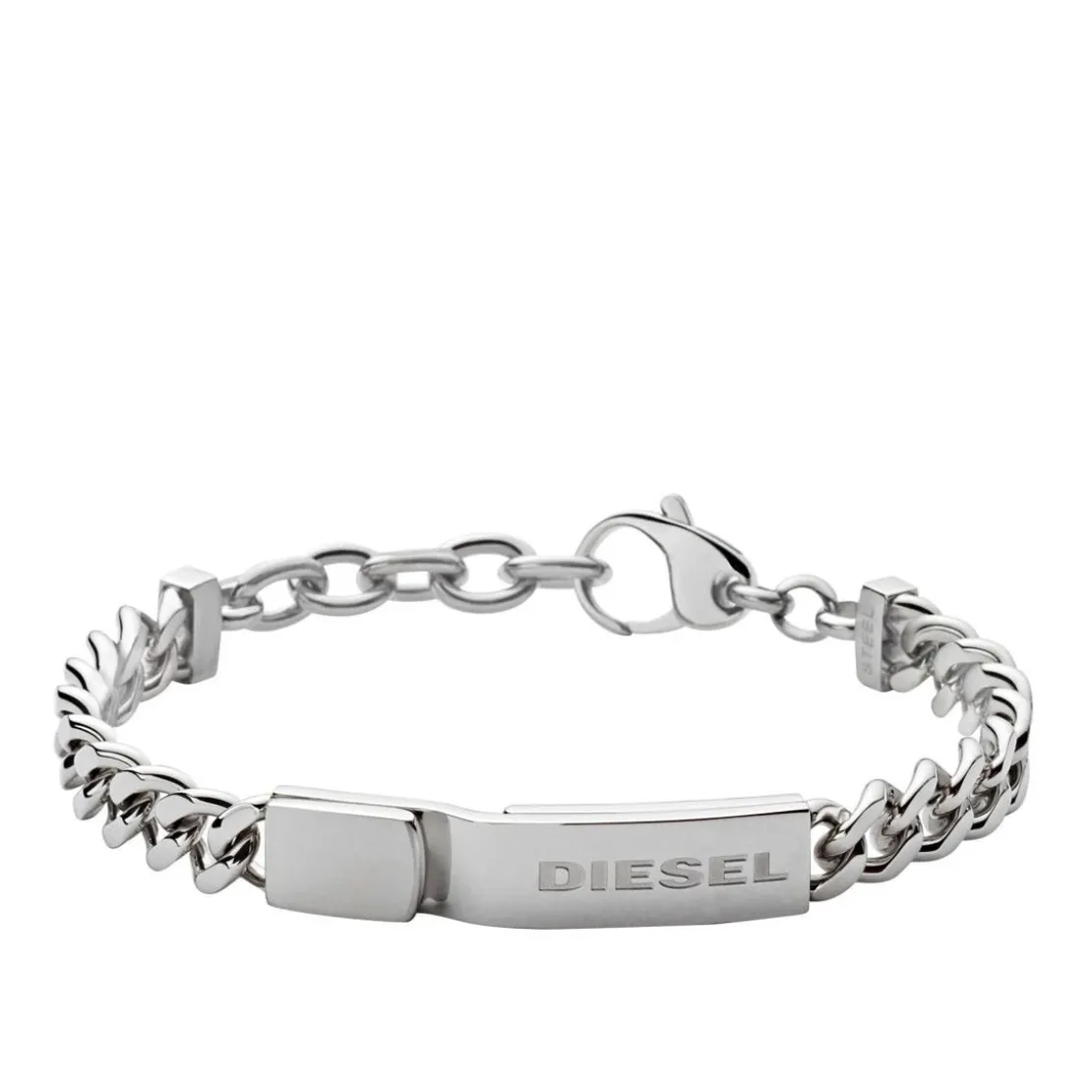 Diesel BijouxBracelet Diesel Stacked DX0966040 - Bracelet Gourmette Chromée Diesel Bijoux
