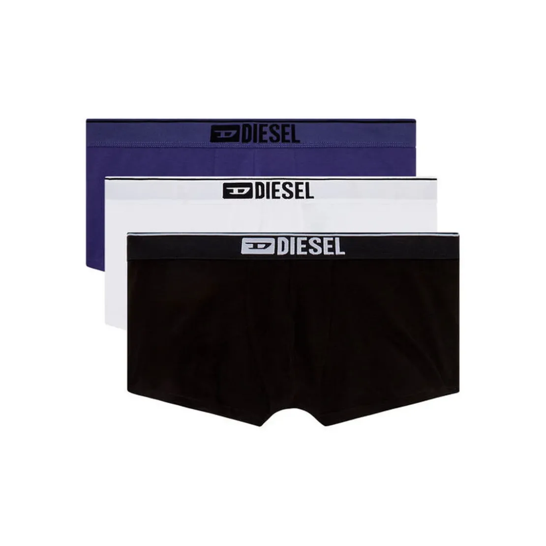 Diesel UnderwearLot de 3 boxers coton noir/blanc/bleu