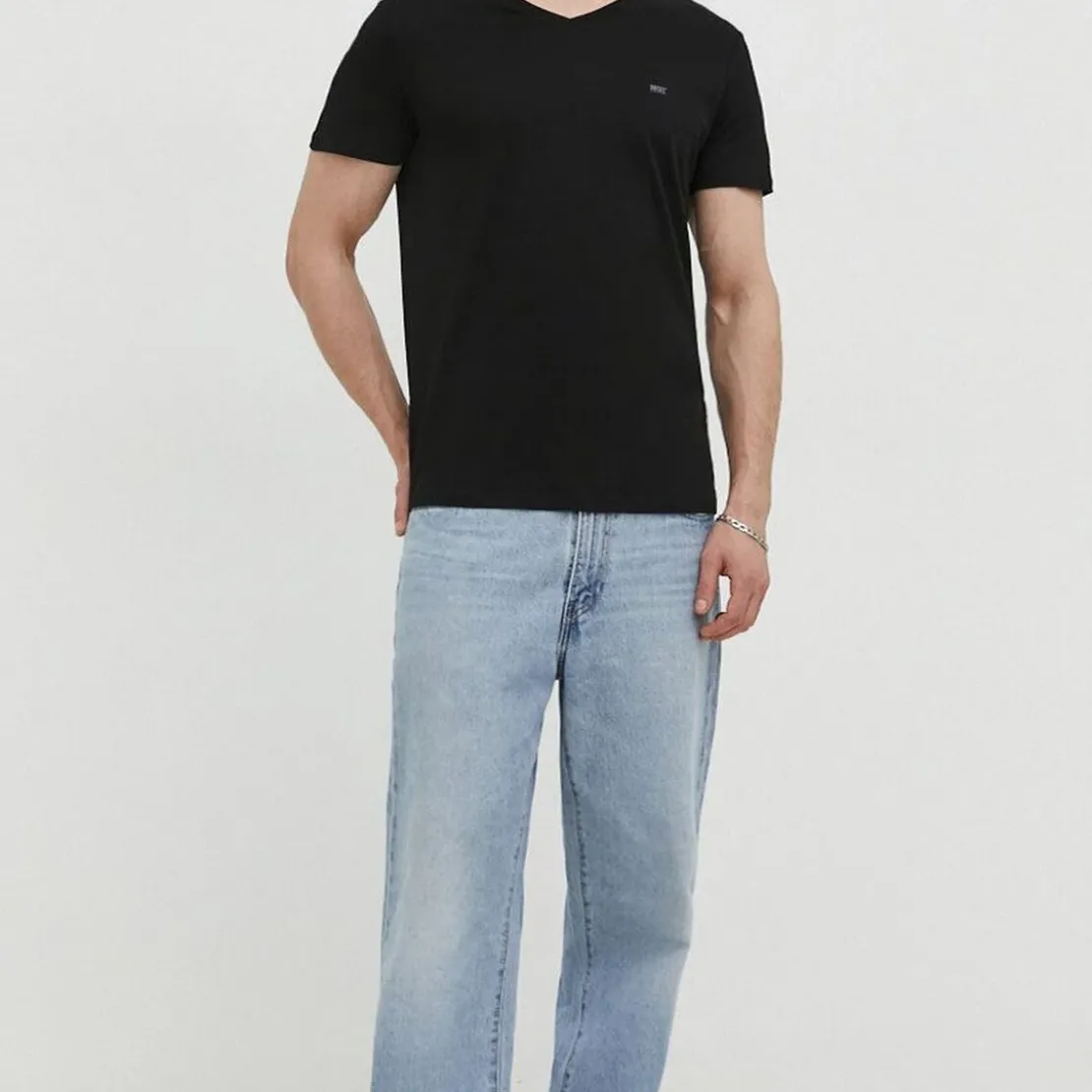 Diesel UnderwearLot de 3 tee-shirt coton noir
