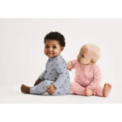 Dim BabyPyjama zippé bouclette rose en coton