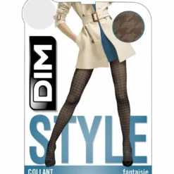 DimCollant Noir pied de coq femme - Fantaisie Dim