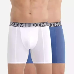 Dim HommeLot de 2 boxers longs - 3D FLEX AIR X2 Dim Homme en coton- 3D FLEX AIR