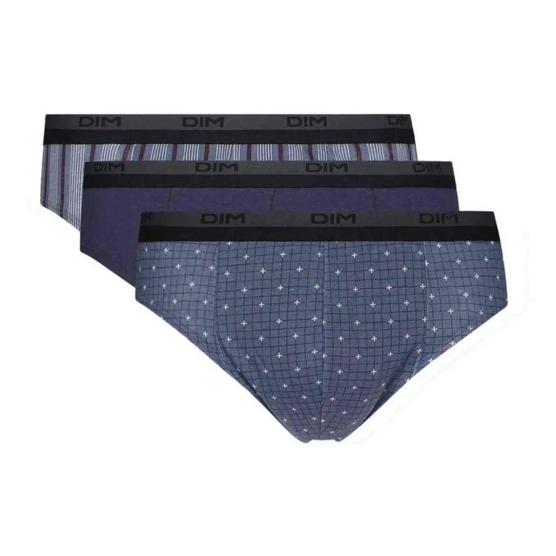 Dim HommeLot de 3 slips Dim Underwear en coton- 100% COTON PRINT