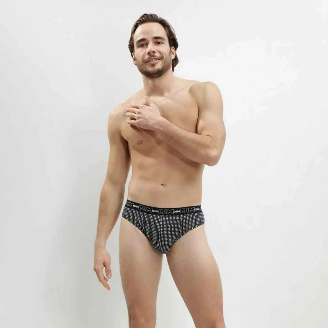 Dim HommeLot de 3 slips Dim Underwear en coton- 100% COTON PRINT