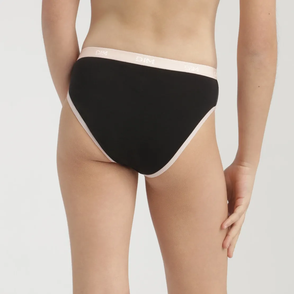 DimLot de 3 culottes - Noir / Blanc / Pêche Dim en coton