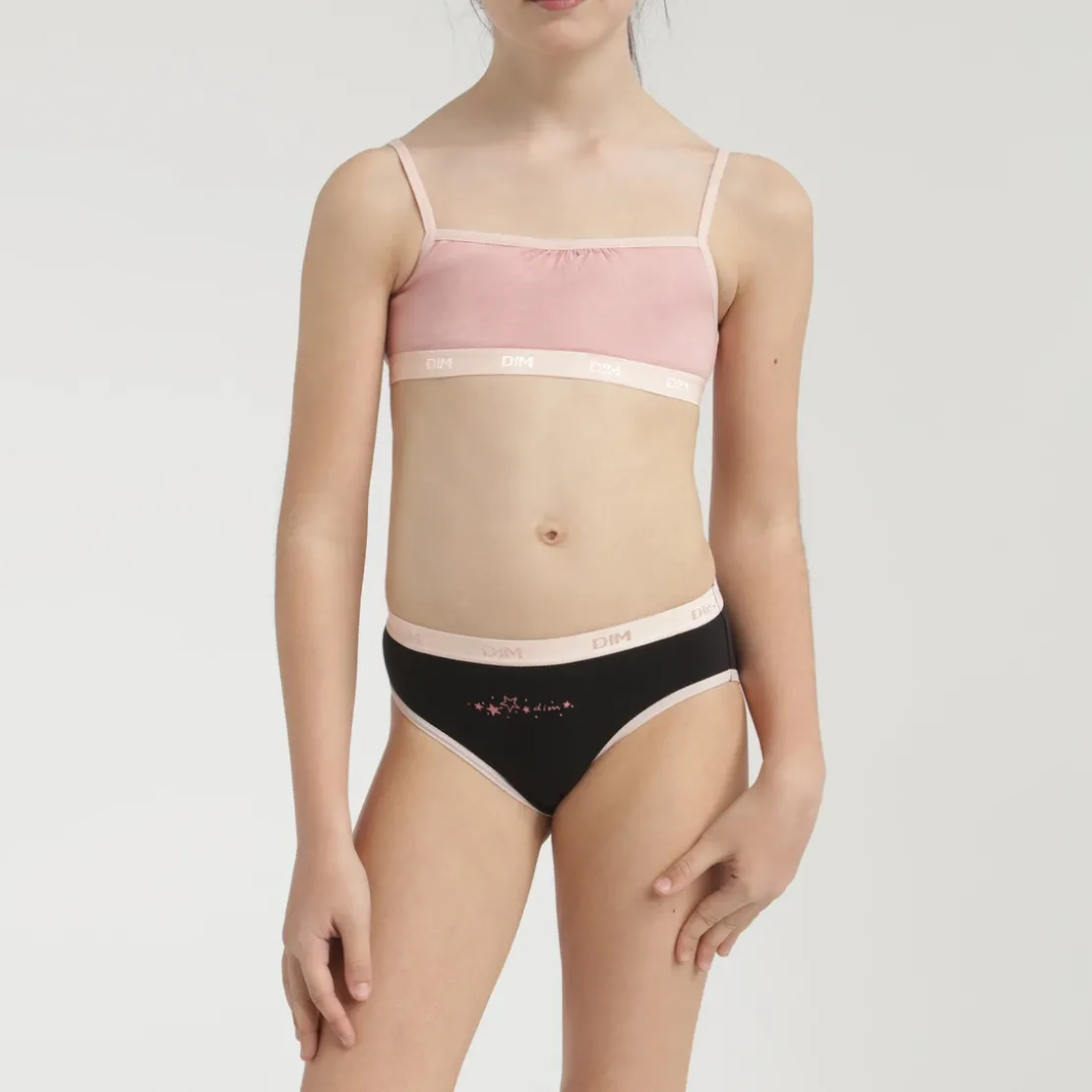 DimLot de 3 culottes - Noir / Blanc / Pêche Dim en coton