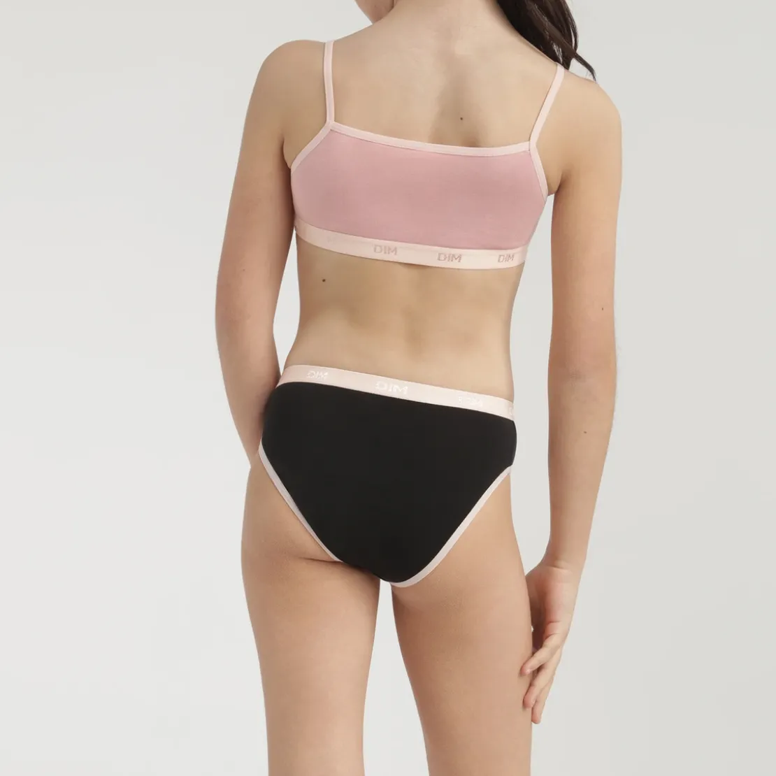 DimLot de 3 culottes - Noir / Blanc / Pêche Dim en coton