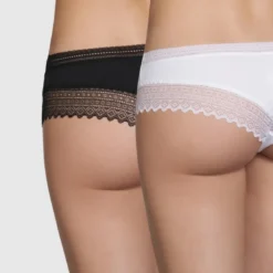 DimLot de 2 shorties noir et blanc - Dim en coton- Sexy Fashion