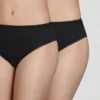 DimLot de 2 slips noirs en coton- Pur Coton