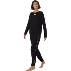 DKNYEnsembe Pyjama Jogging à Manches Longues noir