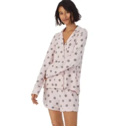 DKNYPyjama avec un short et haut manches longues noir