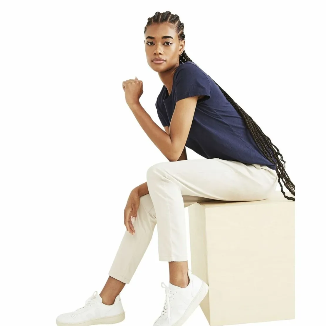 DockersPantalon chino skinny beige en coton
