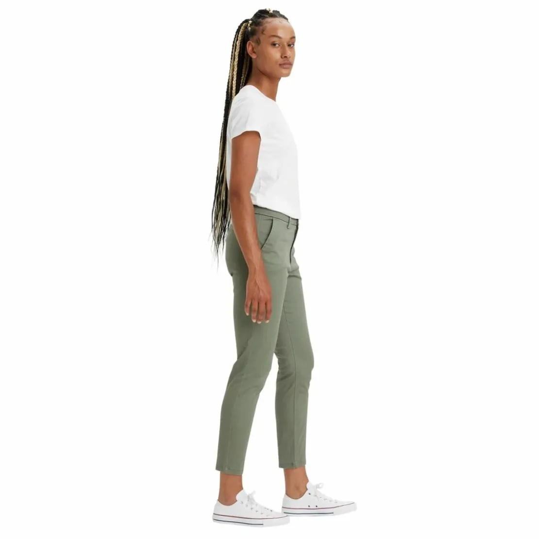 DockersPantalon chino skinny vert en coton