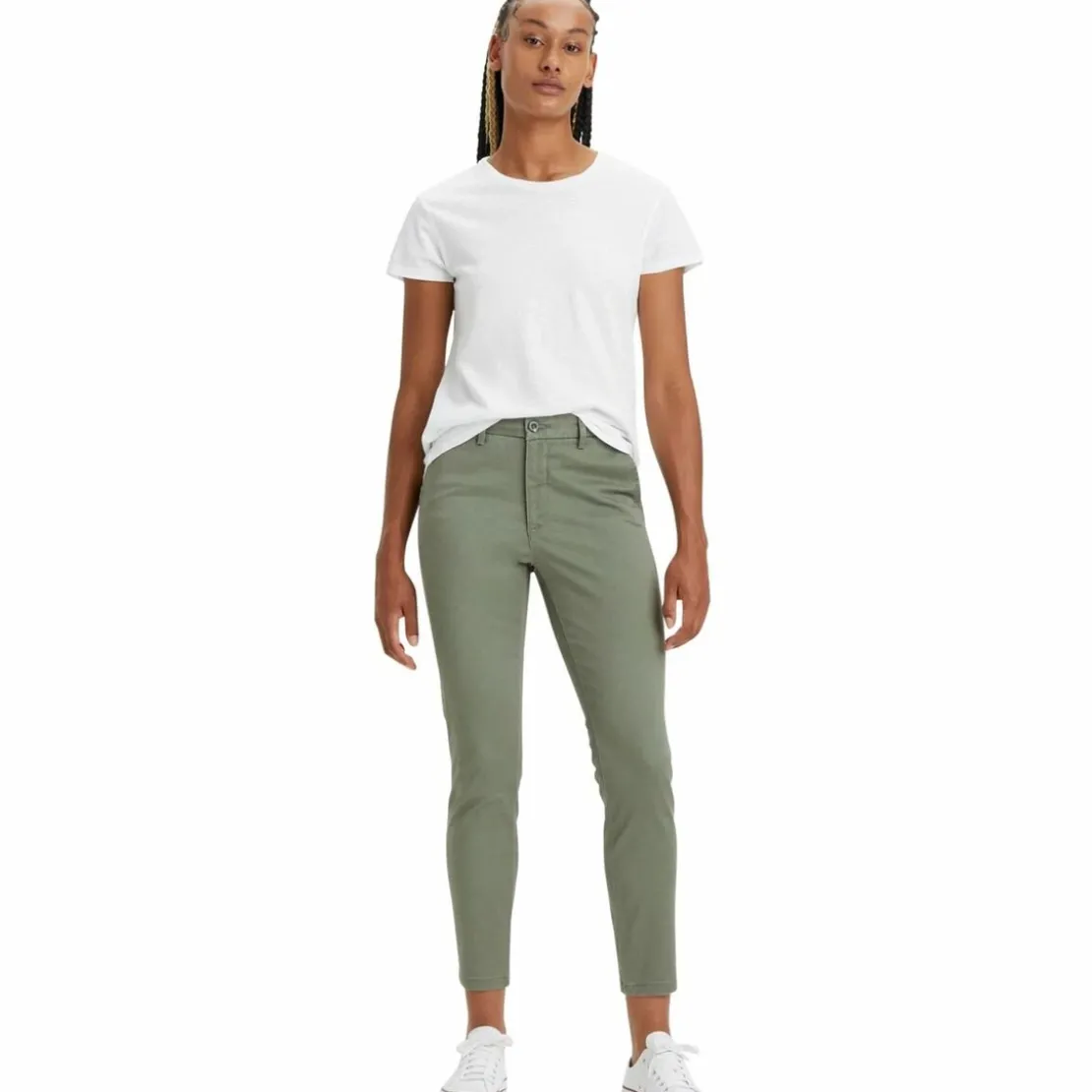 DockersPantalon chino skinny vert en coton