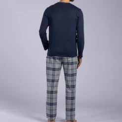 Dodo HomewearEnsemble et pyjama manche longue - Bleu Marine en coton bio