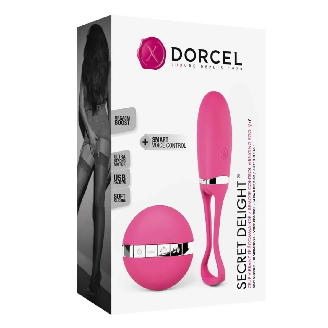 DorcelVibromasseur télécommandé SECRET DELIGHT MAGENTA - Rose Dorcel