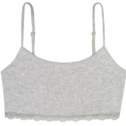 DorinaCrop top pyjama gris en coton modal