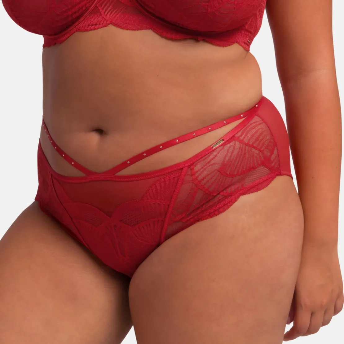 DorinaCulotte taille haute Rouge- ADELINA