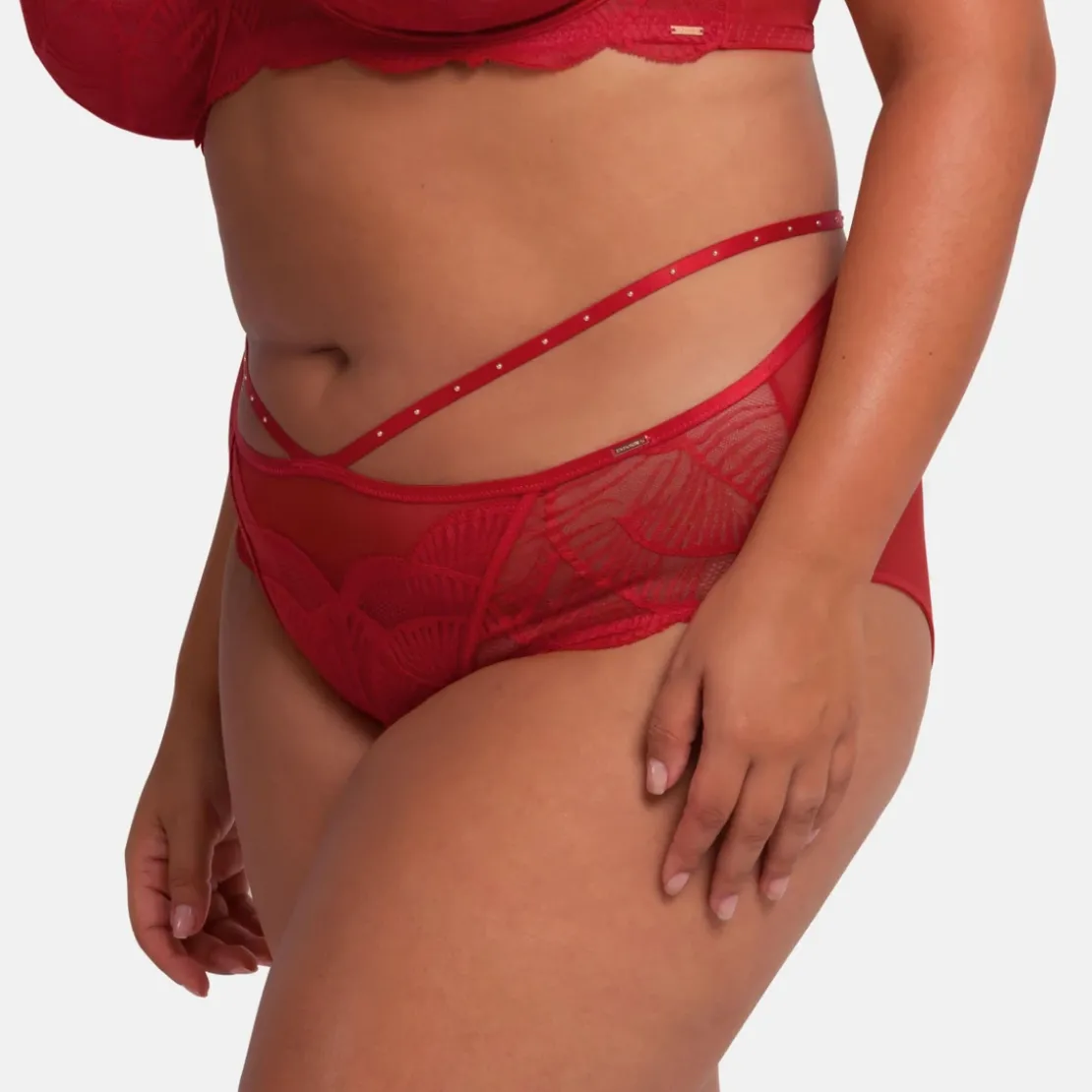 DorinaCulotte taille haute Rouge- ADELINA