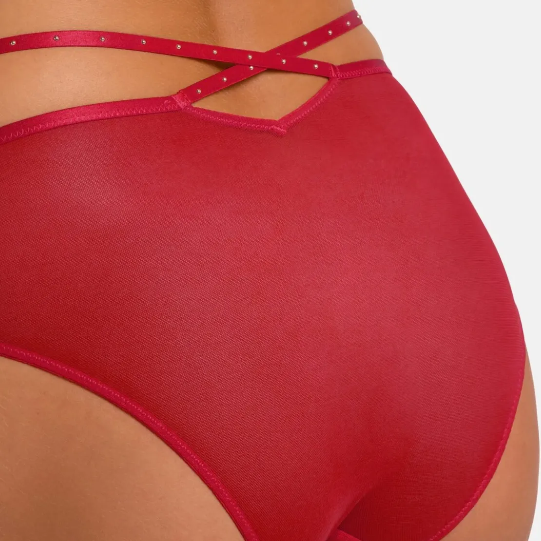 DorinaCulotte taille haute Rouge- ADELINA