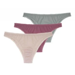 DorinaLot de 3 Culottes brésiliennes - Dorina Verte Bordeaux Beige- HAZEL-3PP
