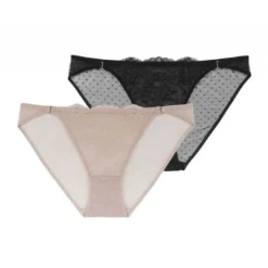 DorinaLot de 2 Culottes classiques - Dorina Noire et Nude- HIYA-2PP