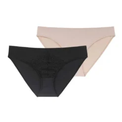 DorinaLot de 2 Culottes classiques - Noire et Rose Dorina- ALIZA-2PP