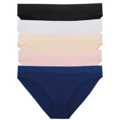 DorinaLot de 5 culottes classiques Noir/Rose/Bleu/Nude/Blanc- Rosanne