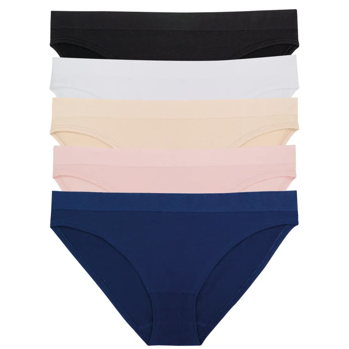 DorinaLot de 5 culottes classiques Noir/Rose/Bleu/Nude/Blanc- Rosanne