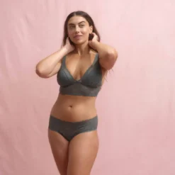DorinaLot de deux bralettes rembourées légères Vert /Ivoire- LANA/ECO
