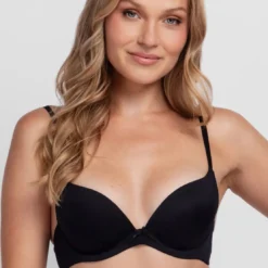 DorinaLot de 2 Soutien-Gorge Plongeant Push up rouge/noir- SONIA-2PP