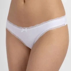 DorinaLot de 3 strings en coton noir, blanc et chair - Essential Cotton