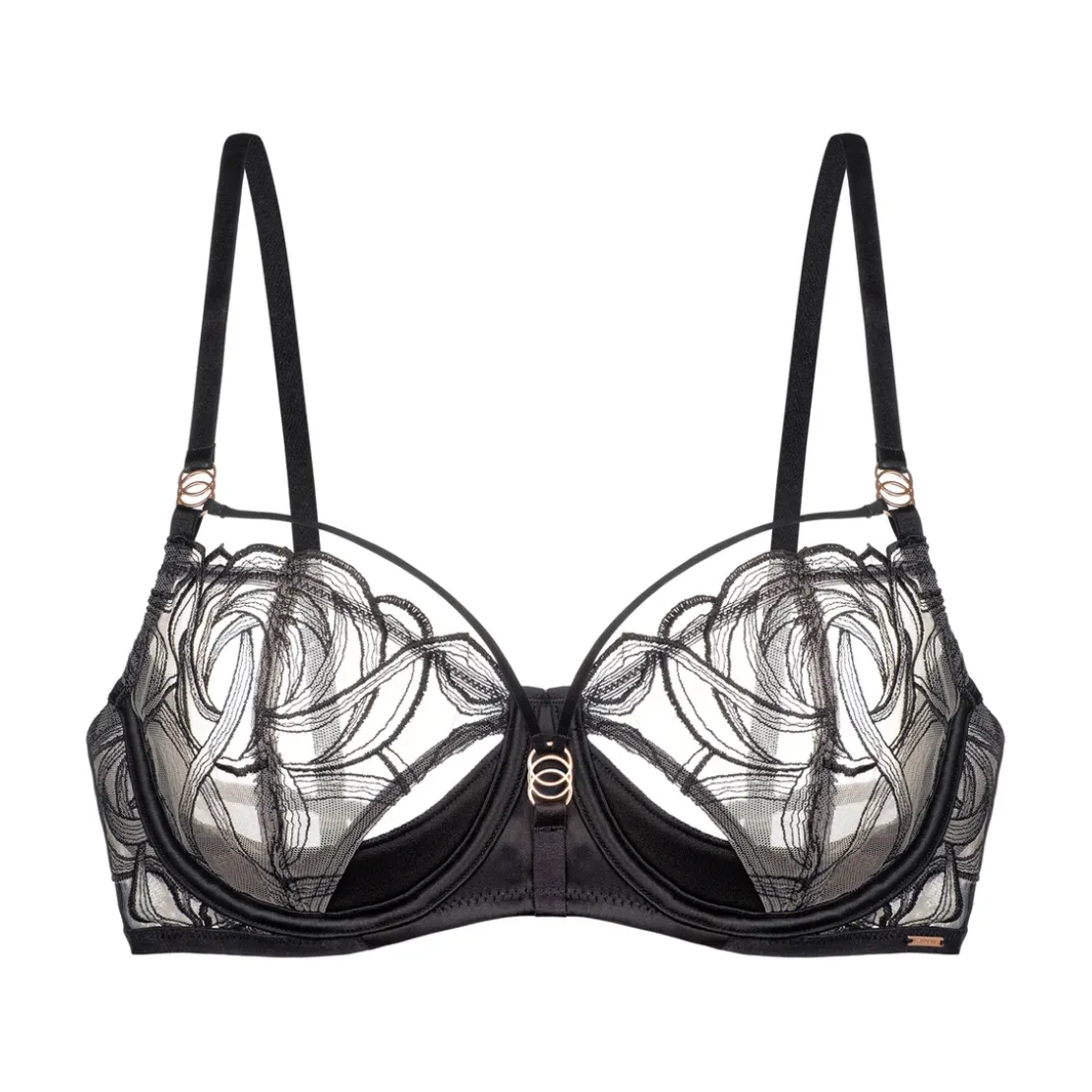 DorinaSoutien Gorge emboitant bonnet transparent - Noir - ROWAN