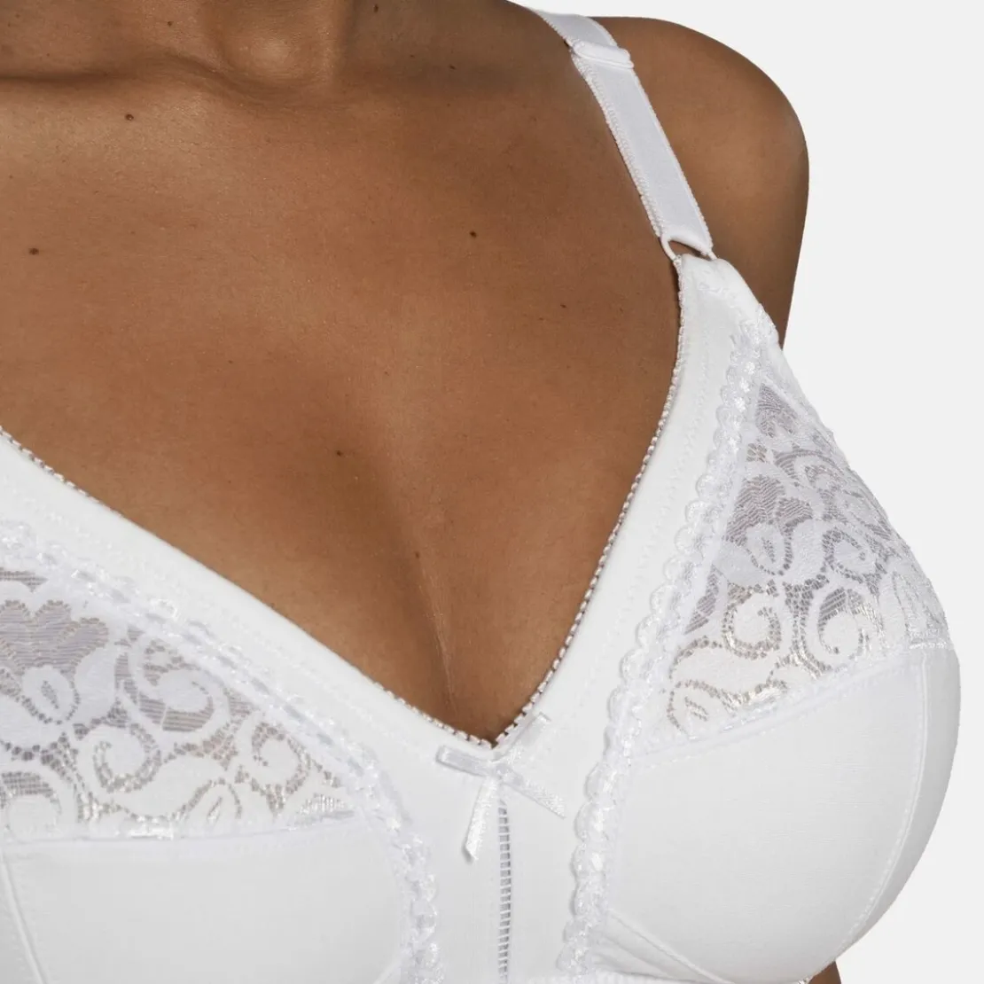 DorinaSoutien-Gorge Emboîtant sans armatures Blanc en coton - Monica