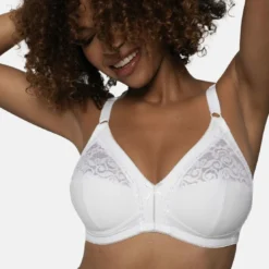 DorinaSoutien-Gorge Emboîtant sans armatures Blanc en coton - Monica