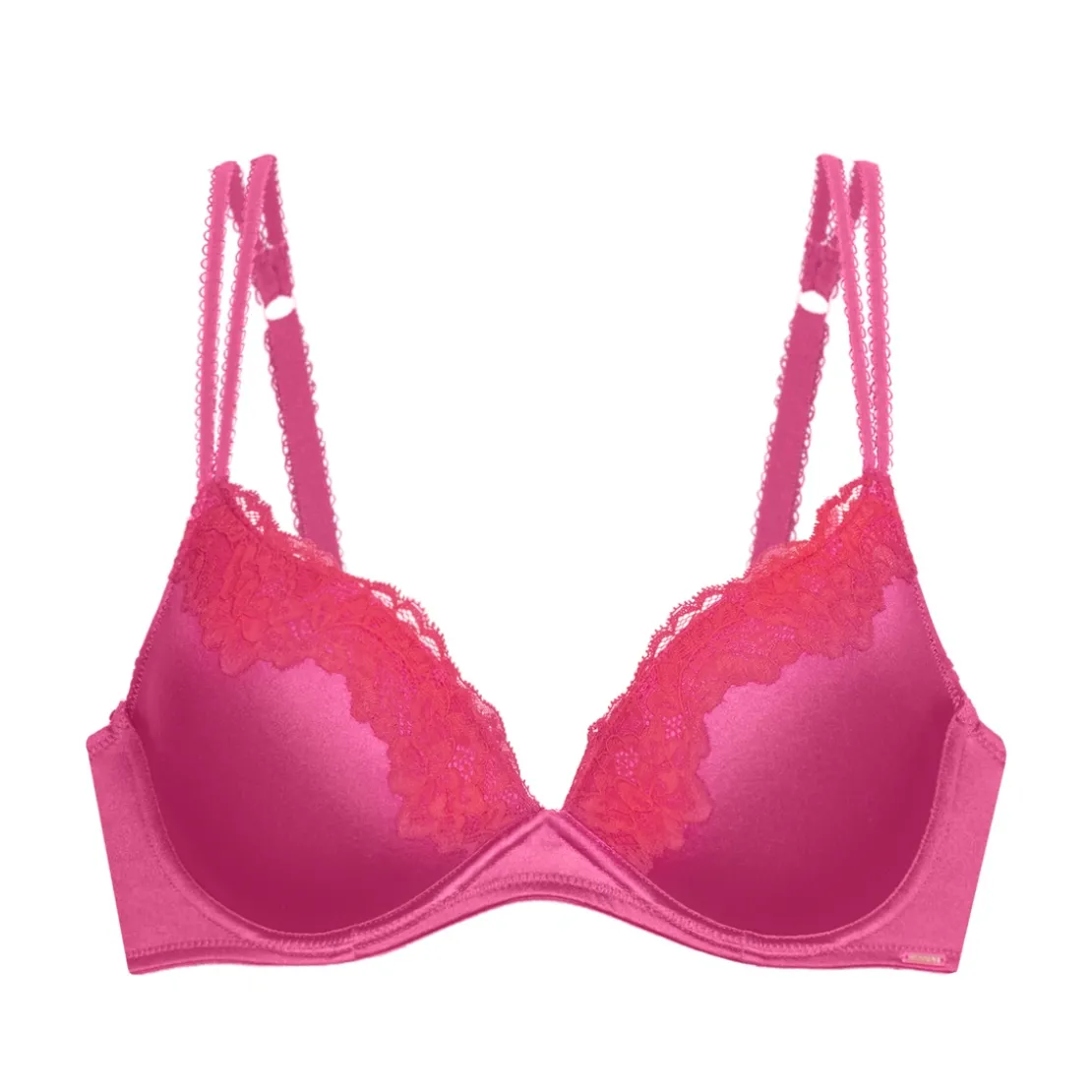 DorinaSoutien-Gorge Plongeant Push up Rose- ORIGINS-SHINY MICRO