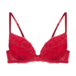 DorinaSoutien-gorge plongeant rembourré rouge- Perfect Lace