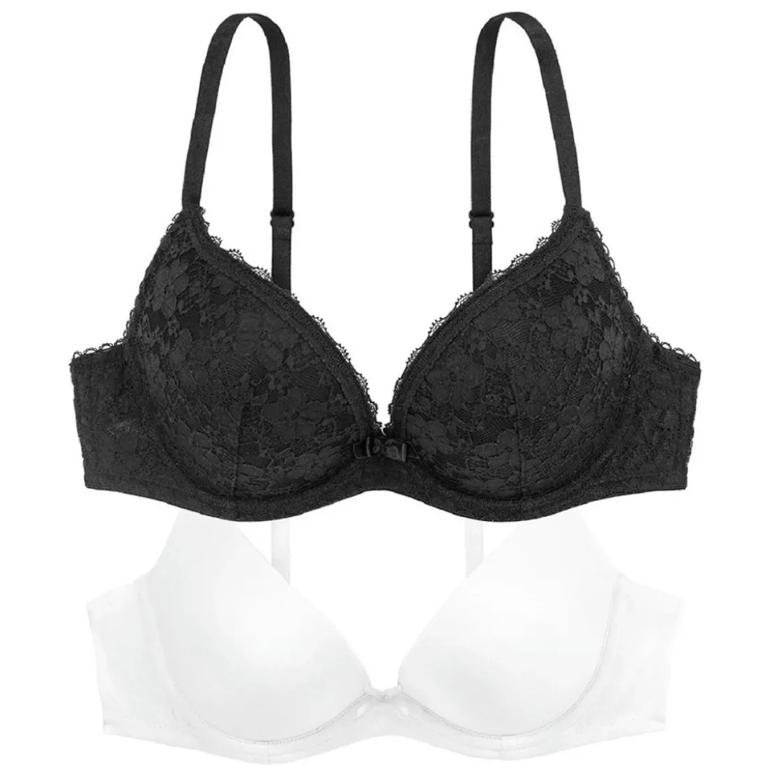 DorinaSoutien-Gorge Push-Up Noir-Blanc- Sonia