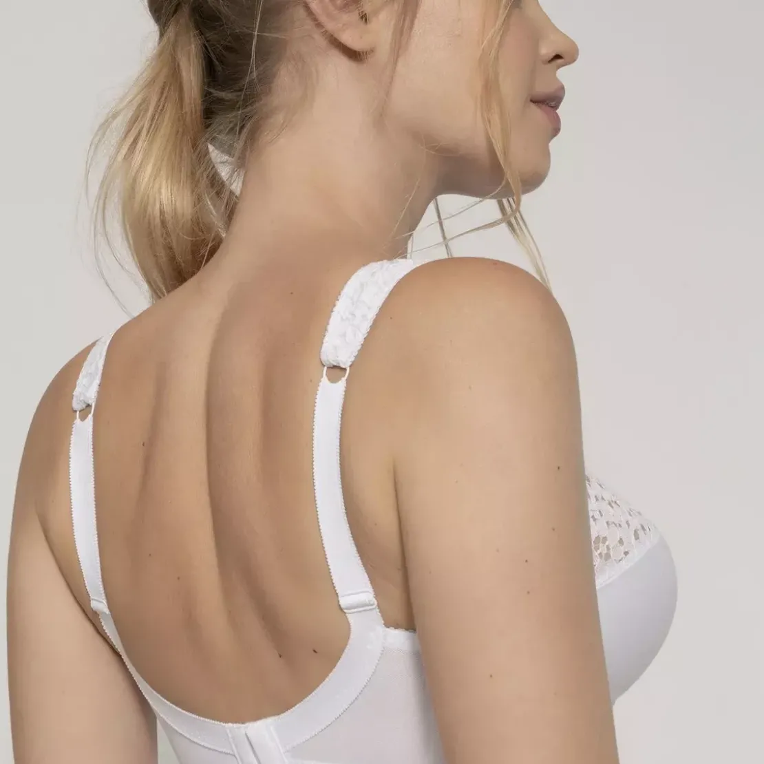 DorinaSoutien-gorge sans armatures blanc en coton- Yvonne