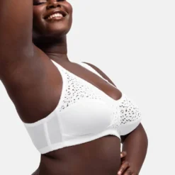 DorinaSoutien-gorge sans armatures blanc en coton- Yvonne