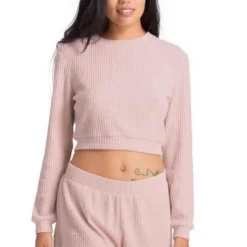 DorinaTop manches longues pyjama - Rose Dorina- WAFFLE