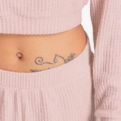 DorinaTop manches longues pyjama - Rose Dorina- WAFFLE