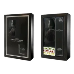 Edwin JaggerCoffret Cadeau Rasage - Blaireau Anglais avec Manche Imitation Ivoire et Fibres Synthétiques Noires + Crème de Rasage à l'Aloe Vera 75ml75ml